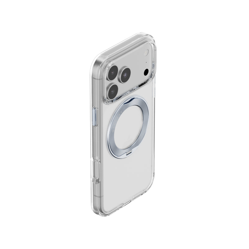 MagEasy Bright 360 M Never Yellowing Rotating Ring Protective Clear Case For iPhone 18 Series