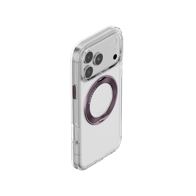 MagEasy Bright 360 M Never Yellowing Rotating Ring Protective Clear Case For iPhone 18 Series