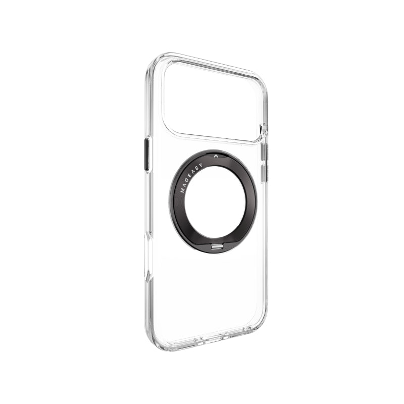 MagEasy Bright 360 M Never Yellowing Rotating Ring Protective Clear Case For iPhone 18 Series