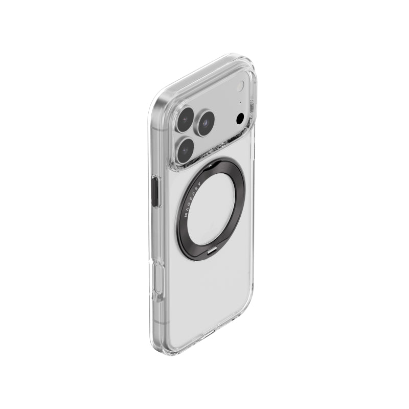MagEasy Bright 360 M Never Yellowing Rotating Ring Protective Clear Case For iPhone 18 Series