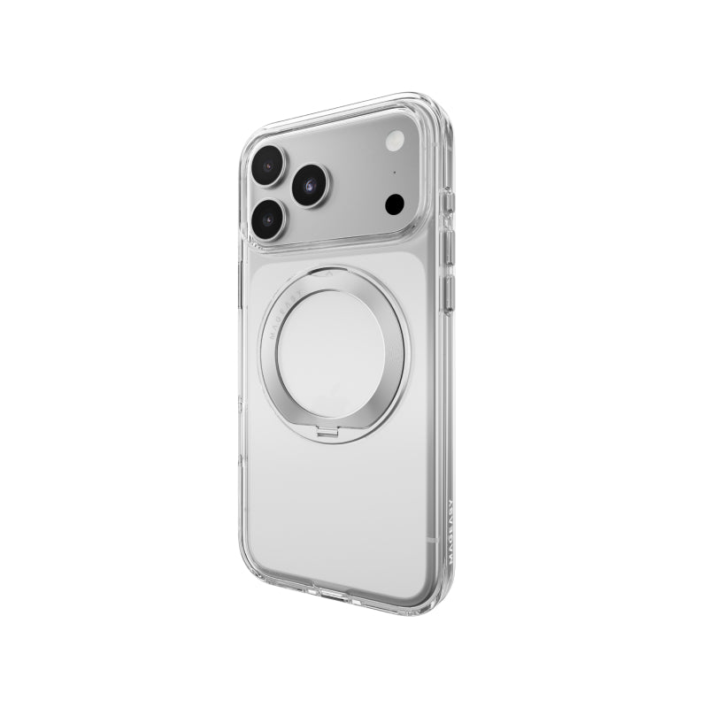 MagEasy Bright 360 M Never Yellowing Rotating Ring Protective Clear Case For iPhone 18 Series