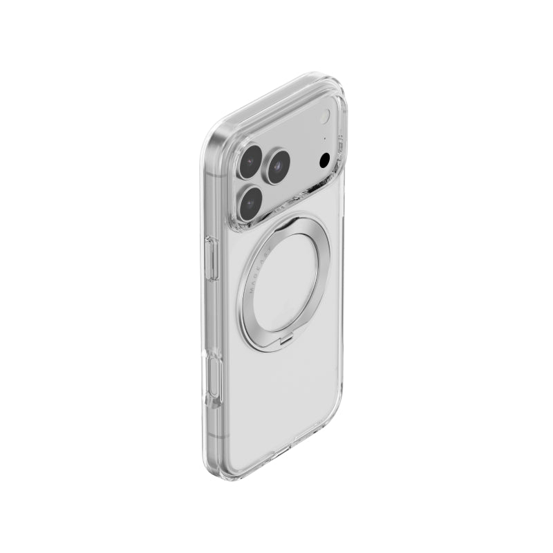MagEasy Bright 360 M Never Yellowing Rotating Ring Protective Clear Case For iPhone 18 Series