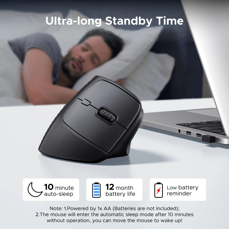 UGREEN 2.4G Wireless Vertical Ergonomic Mouse with 4000DPI (M571)