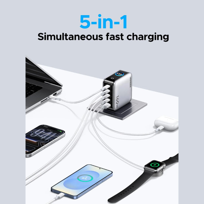 Ugreen 160W 5-Port GaN Fast Charger (65636B)
