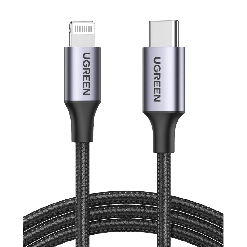 Ugreen MFI USB-C to Lighting Nylon Braided Charging Cable 1m (US304)