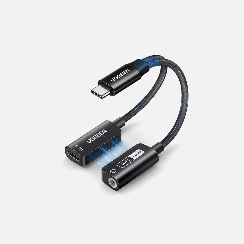 Ugreen Type-C to 3.5mm Audio Adapter with PD Charging (CM721)