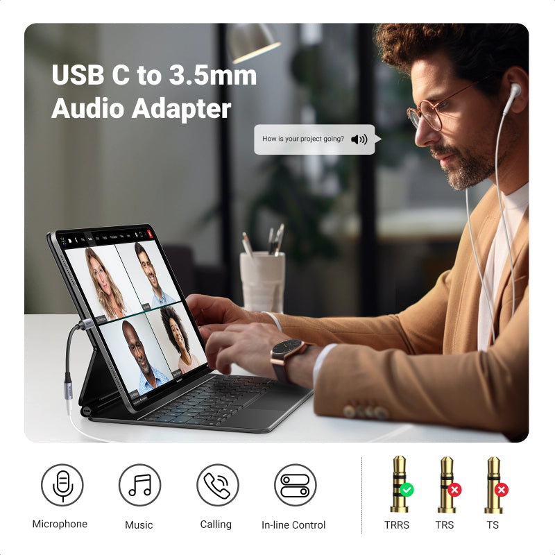 Ugreen Type-C to 3.5mm Female DAC Chip Adapter (AV161)