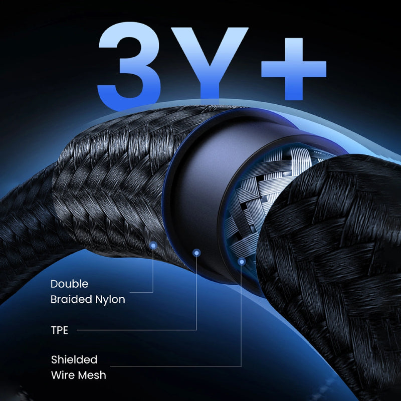 Ugreen USB-C to USB-C Nylon Braided Charging Cable 1m (US355)