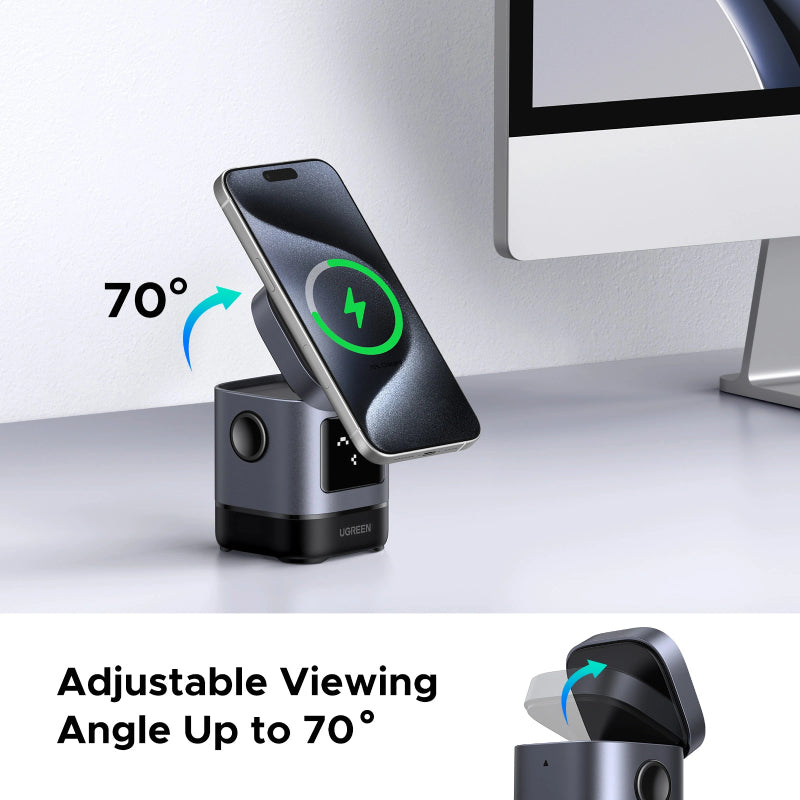 Ugreen Uno 25W 2-in-1 Qi2 Magnetic Wireless Charger (W709)