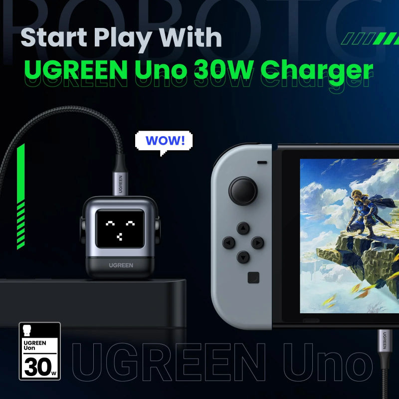 Ugreen Uno RG 30W 2Pin GaN Fast Charger (CD359)