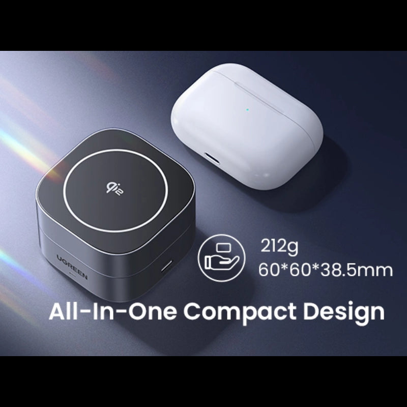 Ugreen 15W 2-in-1 Qi2 Magnetic Wireless Charger (W702)