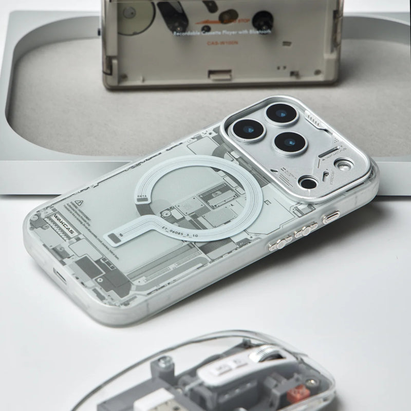 Wakcas Frosted Circuit Design MagSafe Case for iPhone 18 Series