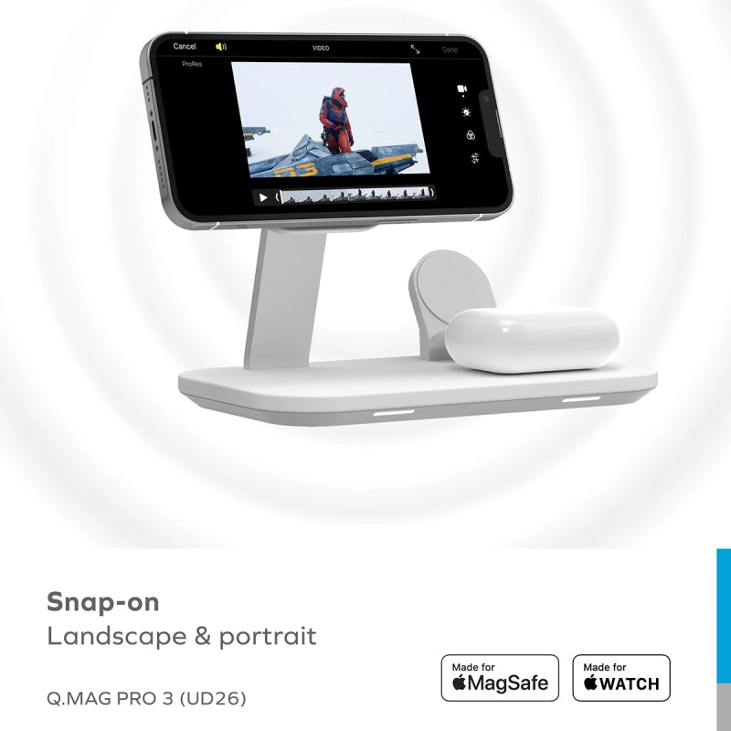 momax Q.Max Pro3 25W 3-in-1 Wireless Charger with MagSafe - XtraSure | Apple Authorized Reseller in Myanmar