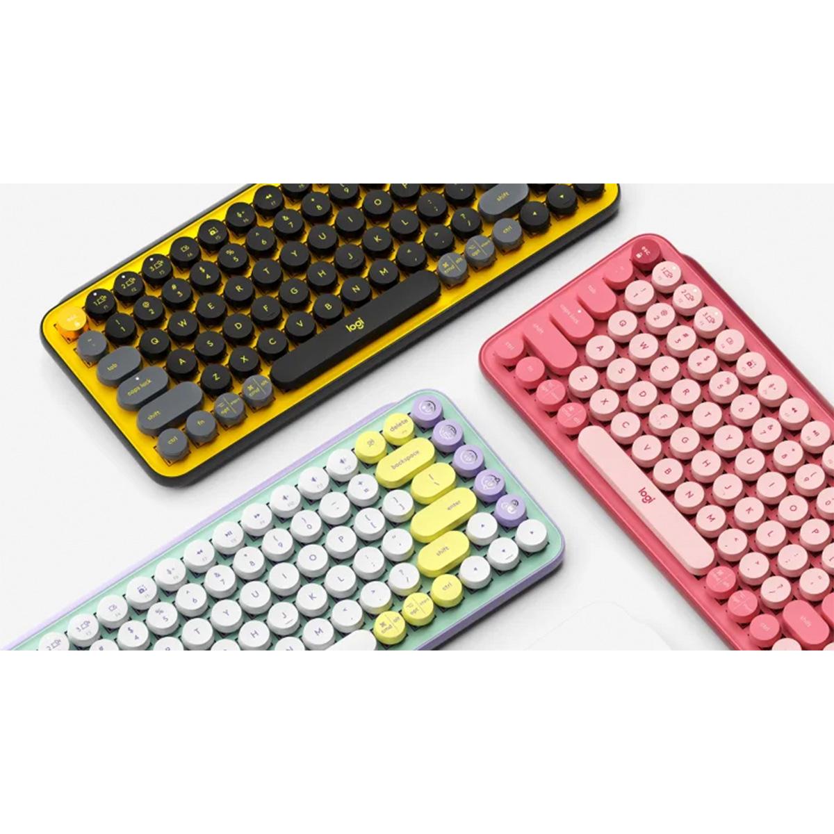 Logitech POP Keys Wireless Mechanical Keyboard with Customizable Emoji Keys